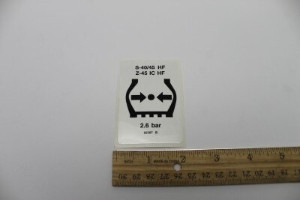 Genie Lift Part # 82587GT - DECAL,HIFLOT TIRE PRESS,S40/45, EA