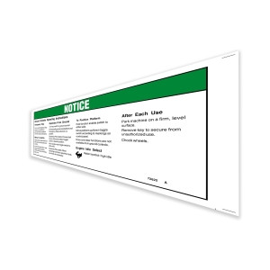 Genie Lift Part # 72822GT - DECAL,NOTICE,OPER. INST,GRND**, EA