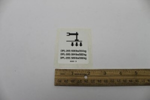 Genie Lift Part # 82993GT - DECAL,LABEL,OUTRIGGER LOAD DPL, EA