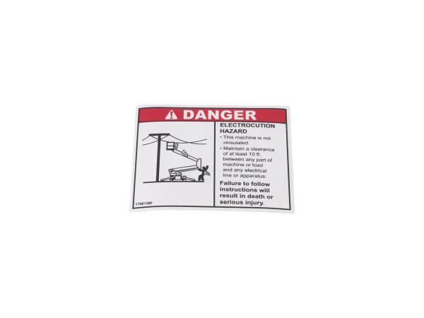JLG Part # 1706128 | DECAL,DANGER ELECTROCUTION, EA