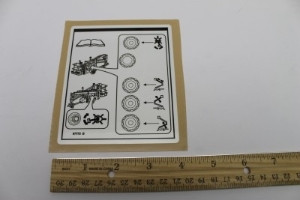 Genie Lift Part # 97770GT - DECAL,LBL,MAN VALVES,TZ,SYM***, EA