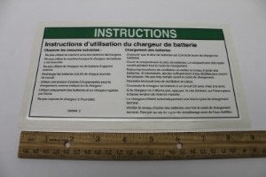 Genie Lift Part # 72970FRGT - DECAL,INST-CHARGER HAZ,BODY, EA