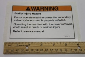 Genie Lift Part # 72130GT - DECAL,WARNING,BODILY INJURY, EA