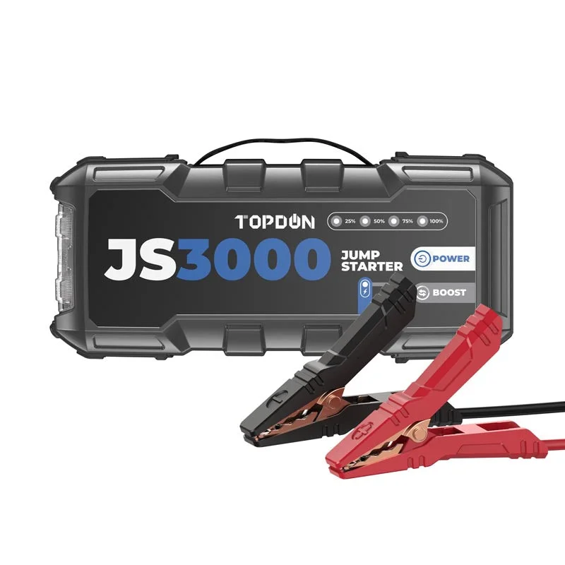 JumpSurge3000 | 3000 Peak Amp Battery Jumpstarter, Power Bank, & Flashlight | TOPDON