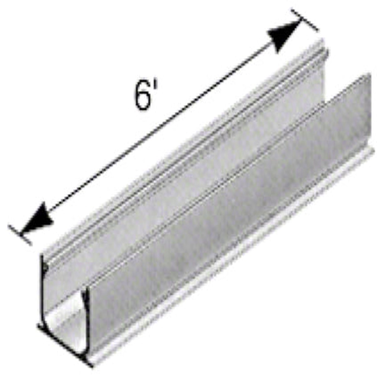 Mini Channel Drain 2-3/4 Inch - 6 Foot - Gray