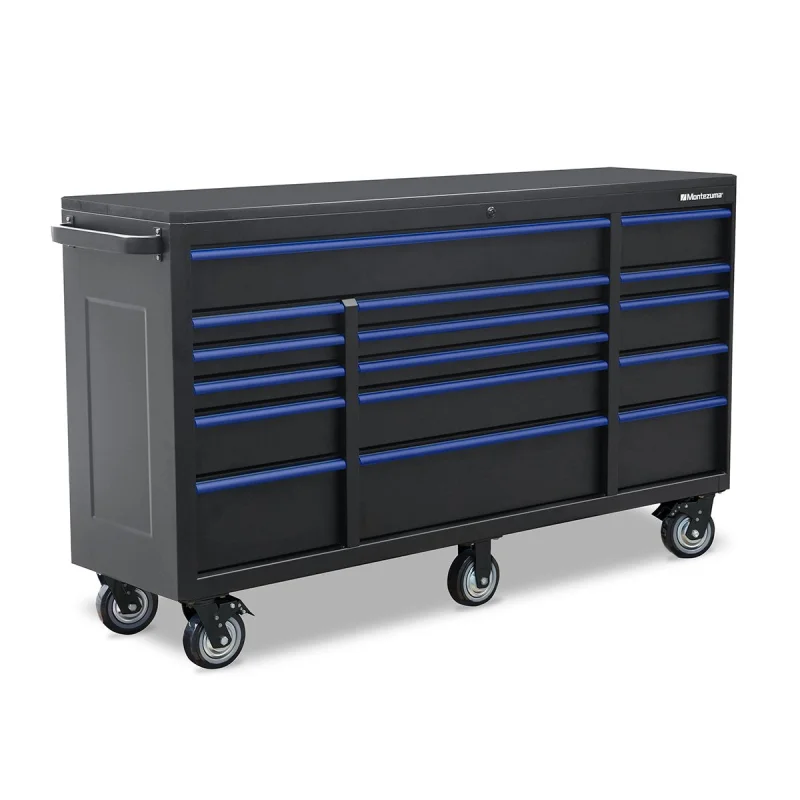 Montezuma BKM722016TC | 72 x 20 in. 16-Drawer Tool Cabinet