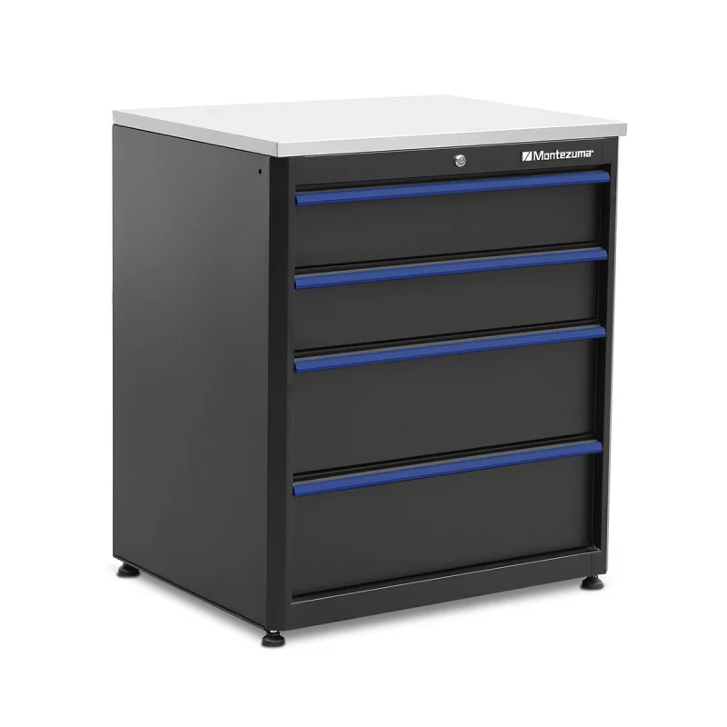 Montezuma BKMG30244BC 4-Drawer Base Cabinet (Stainless Steel Worktop)