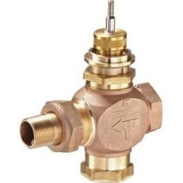 Johnson Controls VG7551ET 1/2" 2-Way N/O Union Angle Globe Valve 1.8Cv Brass
