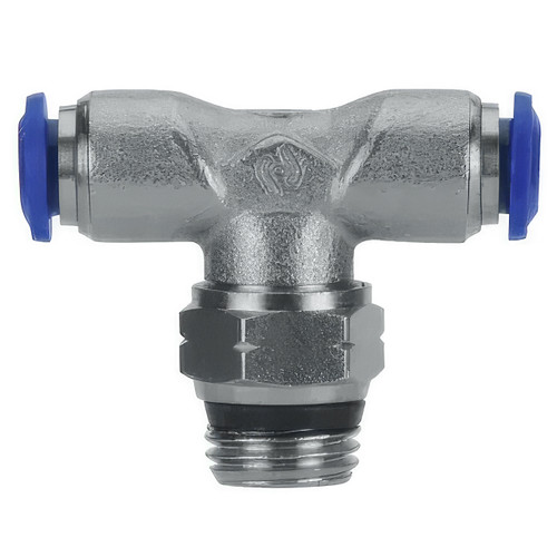 AIGNEP 87210-06-08, 3/8 in. Push-To-Connect Tube x 1/2 in. Swift-Fit Universal Thread Swivel Branch Tee - Pack of 10