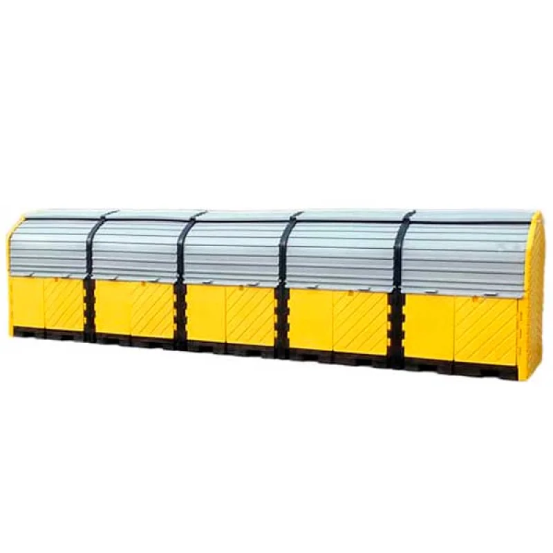 Ultra-Hard Top Spill Pallet Plus with Drain | P20 – 20 Drum | UltraTech 9657