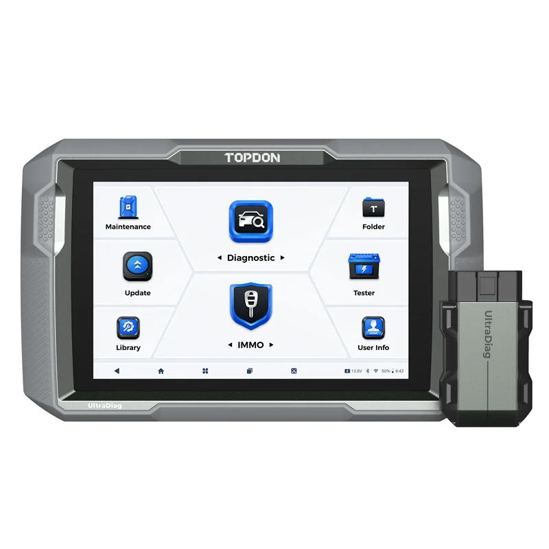 ULTRADIAG | UltraDiag 8″ Scan Tool & Key Programming w/Bi-Directional Controls | TOPDON