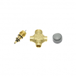 Honeywell V5853A2014 1/2" Sweat 3-Way Mixing Modulating Water Globe Valve Cv 0.47