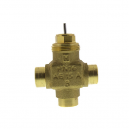 Honeywell V5853A2048 3-Way Mixing Globe Valve Modular Water 1/2" Sweat 1.9Cv
