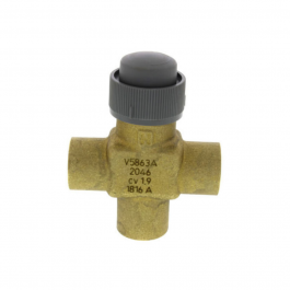 Honeywell V5863A2020 3-Way Mixing Globe Valve Modular Water 1/2" NPT 0.74Cv