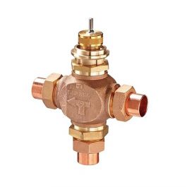 Johnson Controls VG7882ET 3-Way Globe/Mix Valve Assembly 1/2" Union Sweat 1.8Cv Brass